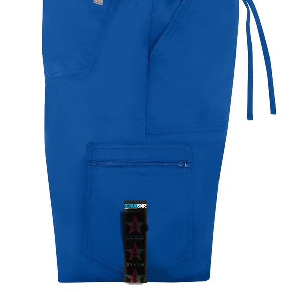 Scrubstar Women's Ultimate StretchTwill Yoga Drawstring Cargo Jogger Scrub Pant - Picture 3 of 5